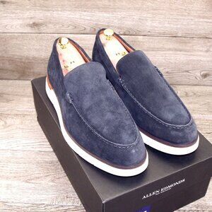 * NIB * $325 Allen Edmonds CARSON Loafer 14 D Navy Suede * add $15 new Trees